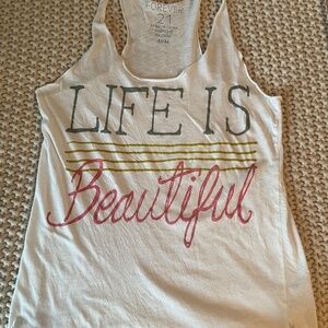 Forever 21 Medium White Tank Top